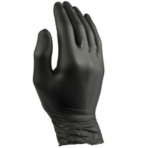 zwarte latex handschoenen